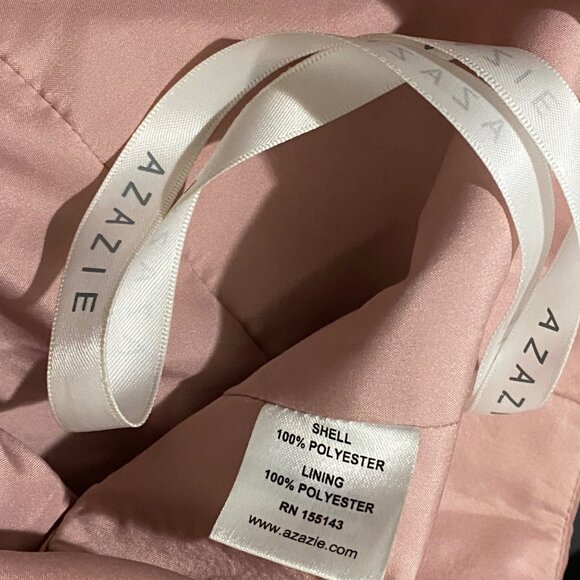 Azazie Bridesmaid Dress Size C Dusty Pink Maxi Classic Feminine Fairy Romantic - Picture 9 of 10